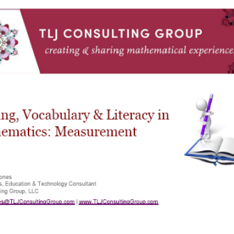 Writing, Vocabulary & Literacy in Mathematics: Measurement (Primary)