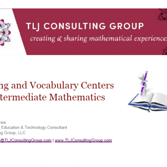 Writing and Vocabulary Centers for Intermediate Mathematicians Packet